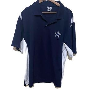 Dallas Cowboys men’s Large polo navy white